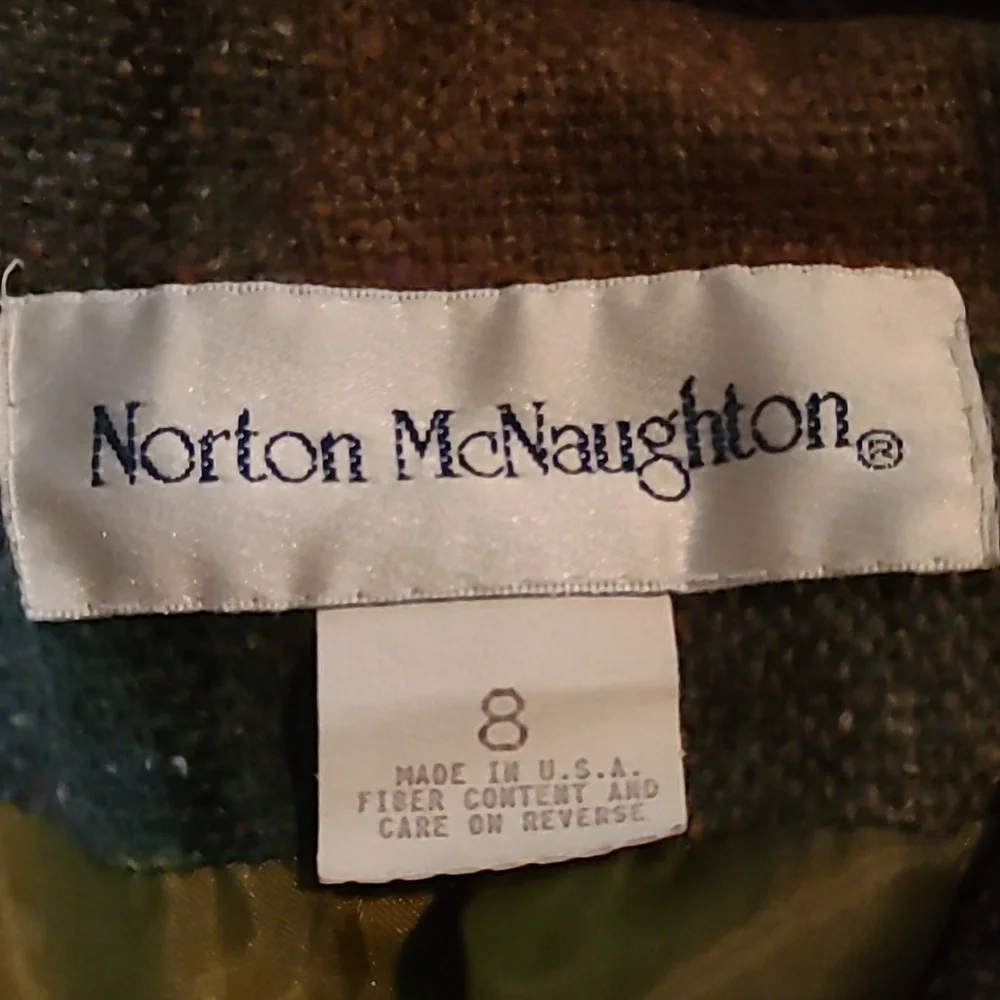 Norton McNaughton Vintage Wool Plaid Jacket size 8 - Picture 6 of 7